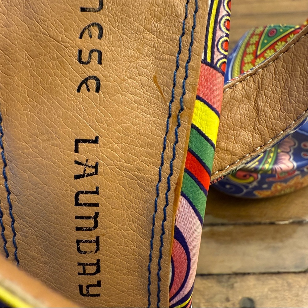 NWOT Chinese Laundry Women’s Abie Paisley Platform Psychedelic Chunky Heels - Picture 13 of 15